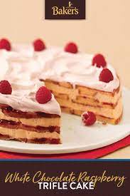 White Chocolate Raspberry Trifle Cake Trifle Cake Desserts Dessert Recipes