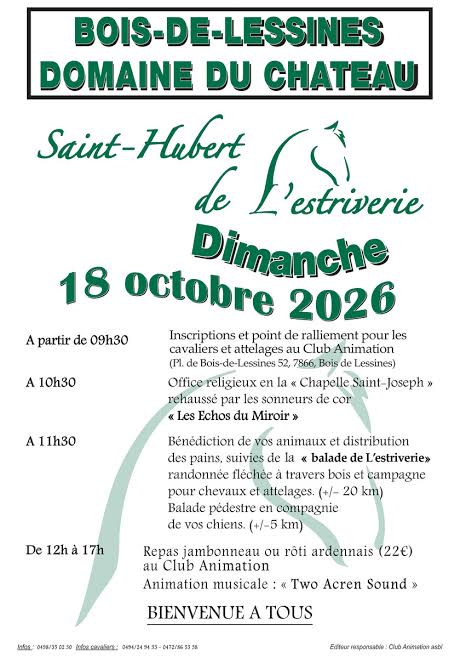 Loisirs Sport/ Marche, randonnée: Saint-Hubert de l'Estriverie - Bois-de-Lessines (Hainaut)