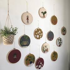 I have chosen to use it as a wall display, framing it with a wooden embroidery hoop. 52 Embroidery Hoop Layouts Ideas Embroidery Hoop Embroidery Wall Art Hoop Art
