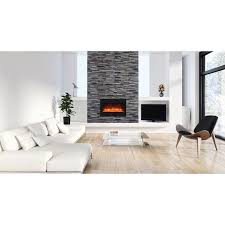 Touchstone sideline recessed fireplaces and touchstone onyx wall mounted fireplaces are the two of the most popular ones by touchstone. 33 Electric Fireplace Flush Mount Or Wall Mount With Heater Amantii Electricfireplacesplus Com