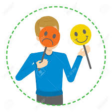 Happy sad clown masks tattoo design | fresh 2017 tattoos ideas. Man Hiding His Face Behind Mood Mask Sad And Happy Mask Hiding Real Emotion And Pretend Psychology Concept Vector Illustration In Cartoon Style Royalty Free Cliparts Vectors And Stock Illustration Image 125193806