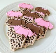 Items Similar To Decorated Leopard Print Baby Onesie Cookies Perfect For Your Baby Shower Favor On Baby Shower Desserts Girl Baby Cookies Baby Shower Cookies