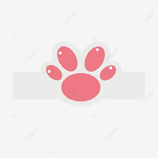 Cute Cat Paw Print Icon Horizontal Bar Vector Material Paw Clipart Lovely Cat Paw Print Png And Vector With Transparent Background For Free Download Paw Painting Cat Paw Print Paw Print