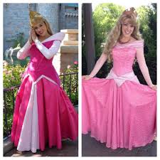 Aurora S New Look Before After Sleeping Beauty Disneyland Little Girl Princess Dresses Disney Costumes Disney Face Characters