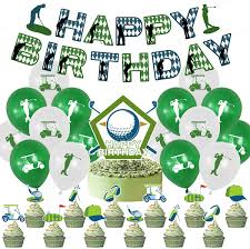 This golf themed 1st birthday party features the most adorable party supplies and decorations, birthday cake, favors, and more. Buy Golf Party Decorations 1 Happy Birthday Banner 1 Big Cake Topper 12 Cake Toppers 16 Pieces Colorful Balloons Online In Turkey B094n36fjl