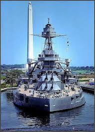 Uss Texas With The San Jacinto Monument In The Background Uss Texas Battleship Us Navy Ships