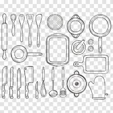 Maybe you would like to learn more about one of these? Kitchen Utensil Drawing Tool Black And White Lines Painted Vector Tools Transparent Png