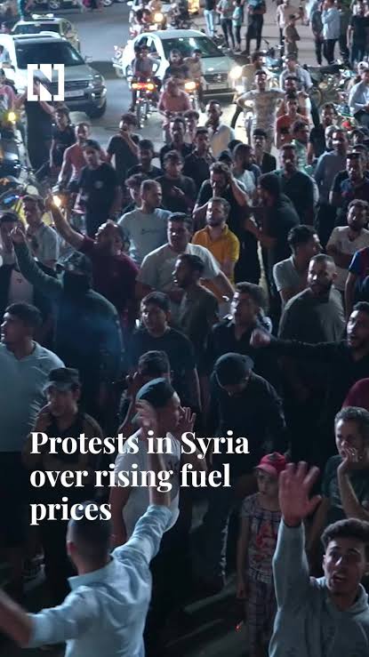 Protests have broken out across Syria after sharp fuel price increases... |  TikTok