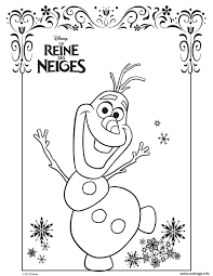 Coloriage Olaf La Reine Des Neiges Disney Frozen Dessin La Reine Des Neiges  à imprimer
