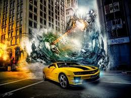 Transformers Robot City Machine Water Sci Fi Movie Chevrolet Wallpaper Car Wallpapers Camaro Concept