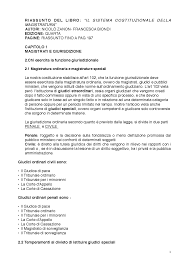 Ti dico subito che non è una passeggiata in quanto prevede Riassunto Con Schemi Del Libro Il Sistema Costituzionale Della Magistratura Docsity