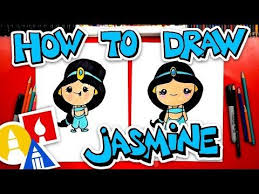 How To Draw Princess Jasmine From Aladdin Youtube Art For Kids Hub Princess Drawings Aladdin Art