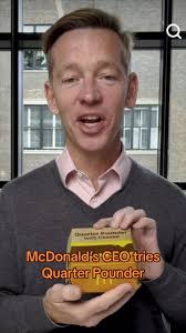 McDonald’s CEO Chris Kempczinski tries Quarter Pounder with Cheese #fypシ  #educational #fyp #foryou #foryoupage #educateyourself #video #mcdonalds  #meme #usa #fun #food #foodie #travel #challenge ...