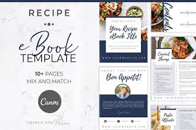 Facebook 0 pin 0 yummly 0 print 0. Recipe Ebook Template For Canva Cookbook Template 919480 Canva Templates Design Bundles