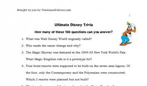 If you paid attention in history class, you might have a shot at a few of these answers. Walt Disney World And Disneyland Disney Trivia Challenge