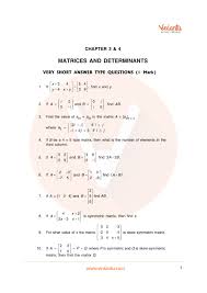 Important Questions For Cbse Class 12 Maths Chapter 3 Matrices