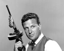 Untouchables 1959 TV series Robert Stack as Eliot Ness Al Capone Prohibition era Chicago 1960s ABC television stills black and white noir style, AI generated