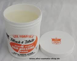 Black & white hair wax original genuine pluko pomade. Black White Lite Hair Dressing Pomade Afro Cosmetic Shop