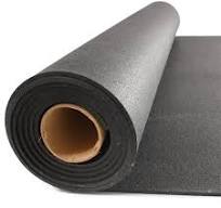 Rubber Flooring Roll Geneva 3/8 Inch Black 25 LF