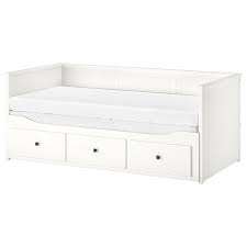 Slakt bed frame w pull out bed storage white twin ikea. Hemnes White Day Bed With 3 Drawers 80x200 Cm Ikea
