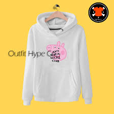 Anti Social Social Club Assc Peppa Pig Parody Hoodie