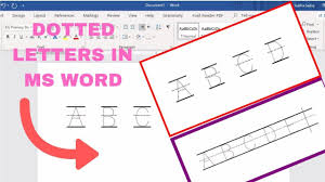 Change the color of a line. How To Make Dotted Letters In Microsoft Word Dotted Letter For Kinderg Word Skills Microsoft Word Fonts Tracing Letters