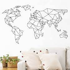 sticker mural mappemonde carte monde decorations murales par optimistick diy wall art tape wall art diy wall