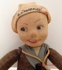 Norah Wellings Doll Cloth Jollyboy Sailor Toy SS America Vintage Gift
