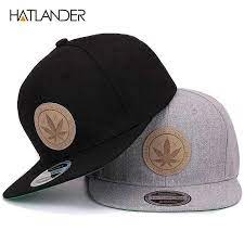 Maple Solid Cotton Caps Flat Brim Hip Hop Cap Cap Snapback Cap Mens Caps Womens Flats