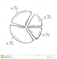 Sketch Of The Pie Chart Stock Vector Illustration Of