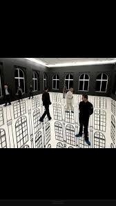 Lets Scream Slam Our Bodies Onto The Floor Until We Fall Through The Glass Illusion Art 3d Street Art 3d Floor Painting
