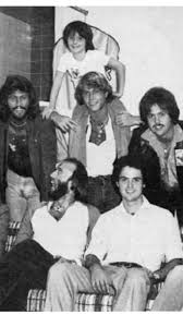 The Bee Gees And Andy Gibb Their Brother And Standing Back Is An Unknown Person Lonely Heart Andy Gibb Swamp People
