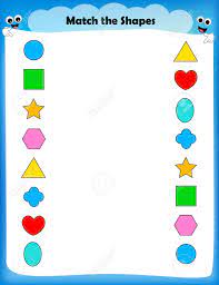 Feuille Match Formes Similaires Feuille De Calcul Pour Les Enfants D Age Prescolaire Clip Art Libres De Droits Vecteurs Et Illustration Image 67137092