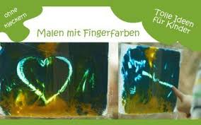 Malen Mit Fingerfarben Ohne Kleckern Fingerfarben Malen Mit Kindern Spielideen Fur Kinder