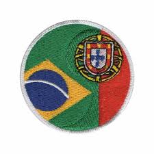 Bandeira de portugal adotada por d. Aplique Patch Bordado Bandeira Redonda Brasil E Portugal No Elo7 Talysma Bordados Ec6dda