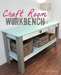 Diy concrete desk from the merry thought. Craft Room Workbench Diy Craft Room Craft Room Storage Craft Room