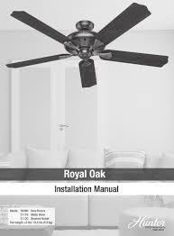 613 orange st titusville, fl 32796 ph: Hunter Royal Oak 50466 Installation Manual Pdf Download Manualslib