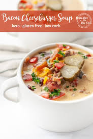 The flavors come together so nicely in this soup! Keto Bacon Cheeseburger Soup Peace Love And Low Carb