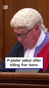 He'll spend seven years in prison after killing five schoolmates in the  crash. #crime #court #law #Sydney #crash #news #9News