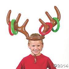 Inflatable Reindeer Antler Ring Toss Game Holiday Party Games Christmas Party Games