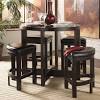 White pub table sets are more suited to indoor dining than outdoor dining; 1