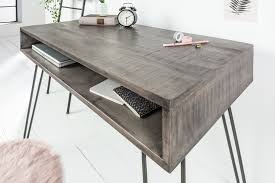 Schreibtisch 100 cm » direkt vom großhandel * böttcher ag, die nr. Schreibtisch 100cm Grau Mango Massivholz Industriedesign Dunord