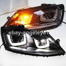 2011 To 2014 Year For Vw Jetta Mk6 Led U Style Angel Eyes Headlights Lamps Sy Volkswagen Jetta Vw Jetta Volkswagen
