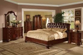 4pc bedroom furniture traditional est king size bed dresser mirror nightstand. Tufted Leather Headboard Bed Traditional King And Queen Wood Bedroom Set In Brown Finish 8690 Luxury Bedroom Sets Wood Bedroom Sets Traditional Bedrooms