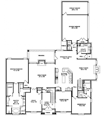 A profusion of different exterior facades/house styles can be incorporated into the one story ranch floor plan. 653912 Two Story 6 Bedroom 4 5 Bath French Style House Plan House Plans Floor Plans Home Plans Pla House Plans 6 Bedroom House Plans House Floor Plans