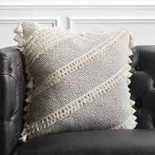 Black And White Throw Pillow With Tassels Pin On Pillow Inspiration