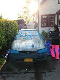 Rolled On Paint Job Rolla Car Painting Car Paint Diy Diy Car