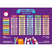 Jadwal piket dibuat semenarik mungkin dan ditempel di dinding kelas agar menjadi pusat perhatian siswa di dalam kelas, yang dibuat di mengingat jadwal piket ini termasuk salah satu administrasi untuk guru yang bertugas sebagai wali kelas, maka guru dapat membantu siswa untuk membuatkan. Jual Cetak Jadwal Mata Pelajaran Jadwal Piket Sekolah Jakarta Selatan Saung Kreatif Tokopedia