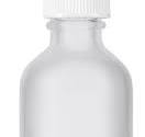 Frosted Clear Glass Boston Round White Dropper Bottle (12 Pack)