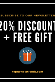 Subscribe To Our Newsletter For Exclusive Deals And Get A 20 Discount On Your Next Purchase Make Sure You Also Follow Newest Trends Social Media Newsletters